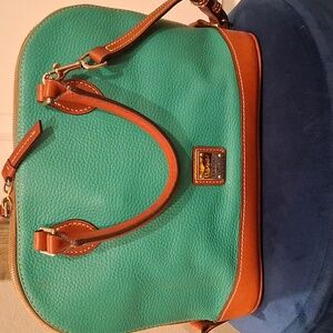 Teal Zip Zip Satchel